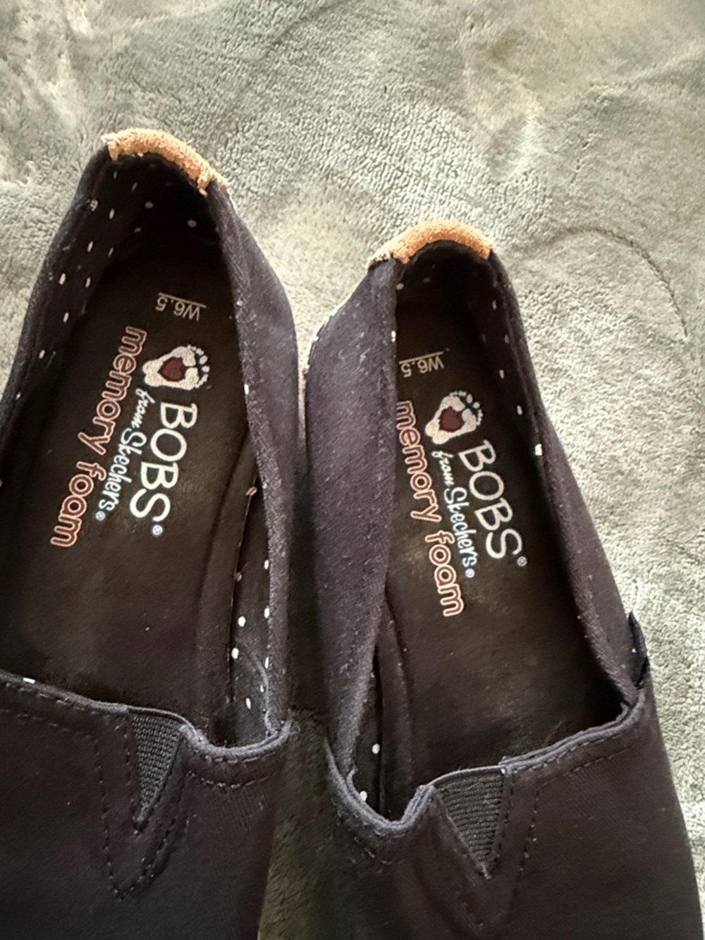 BOBS from Skechers Black Canvas Slip-On Loafers - Picture 7 of 11